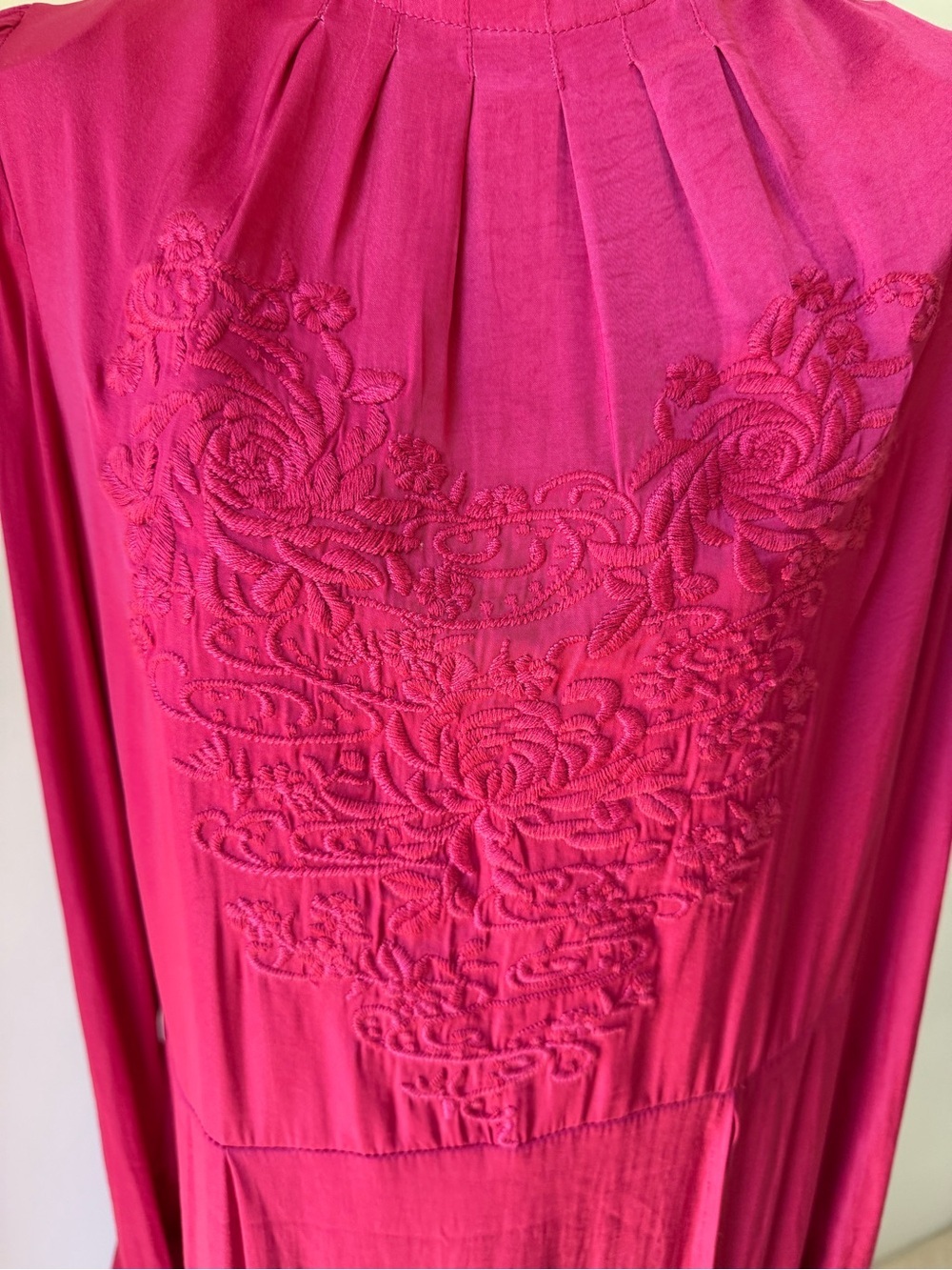Free People Madenchina Harlequin Chine Embroidered Maxi Tunic Dress S - Picture 4 of 12
